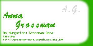 anna grossman business card